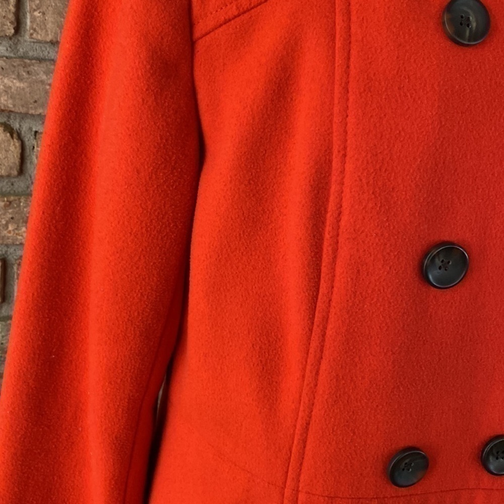 Old Navy Red Pea Coat Large EUC (Has been dry cleaned) - Picture 7 of 10